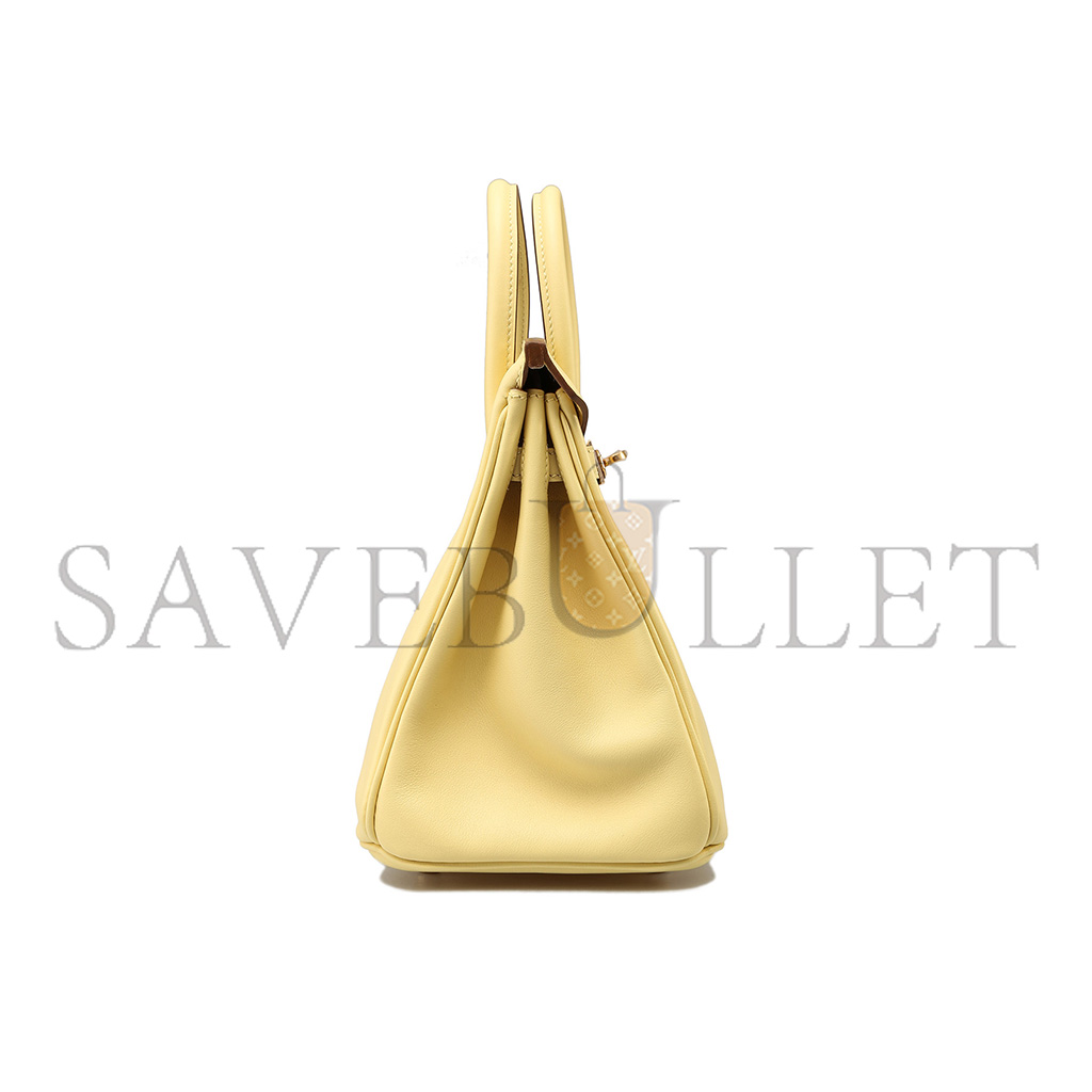 h**mes master birkin 25 swift leather G003e egg yellow gold buckle bag h049362ck07 (25*20*13cm)